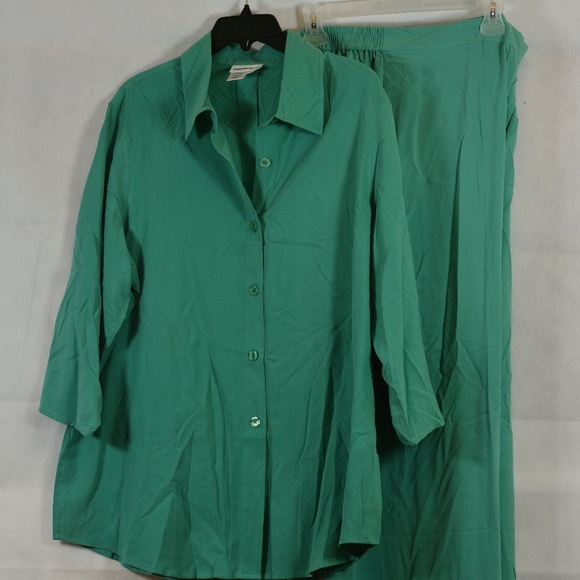 100% Silk 2 pc top/pants SZ 1X & L Coldwater Creek NWOT - Picture 2 of 7